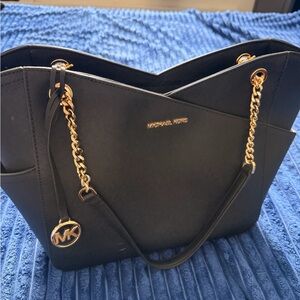 Michael Kors Jacquelyn Medium Black Tote Bag